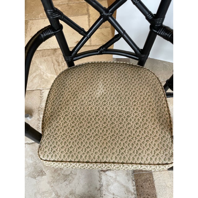 Pair of Late 20th Century Ficks Reed Style Chinese Chippendale Rattan Chairs For Sale - Image 9 of 11