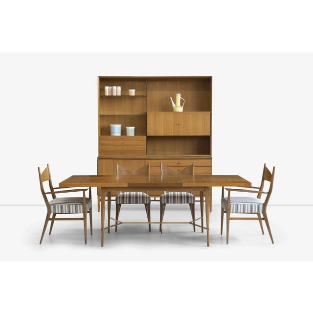 Paul McCobb Room Divider for Calvin Furniture Company, Features Mahogany, solid brass and glass shelves. Lower section has...
