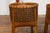 Brown Mid 20th Century Woven Rattan Basket on Legs with Greek Key Motifs For Sale - Image 8 of 12
