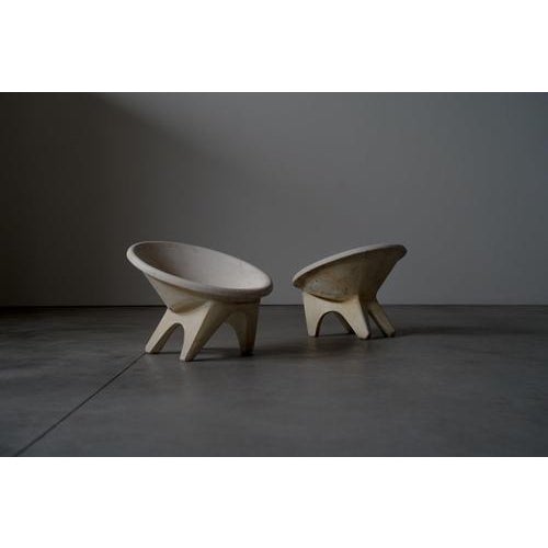 Sculpture Materials Concrete Sphere Garden Chairs, Italy, 1960s, Set of 2 For Sale - Image 7 of 7