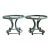 Vintage Cast Aluminium Patio Side Tables, A Pair For Sale