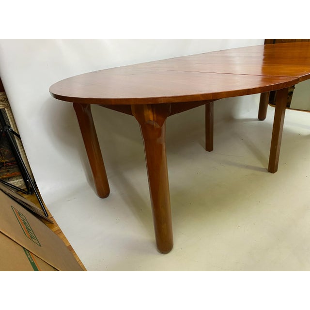 Mid-Century Custom Made Cherry Dining Table For Sale In New York - Image 6 of 13