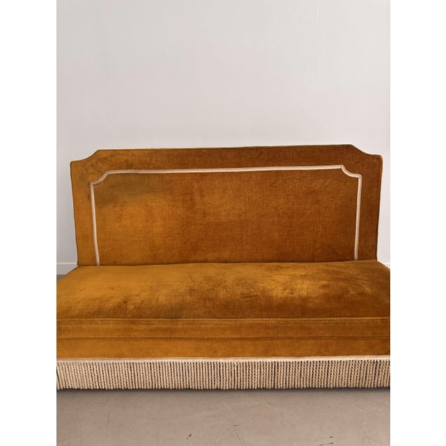 Italian Velvet Sofa, 1950s For Sale - Image 5 of 5