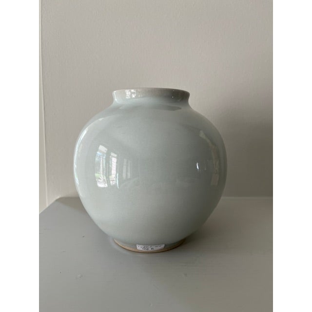 Christiane Perrochon Celadon Vase For Sale - Image 4 of 7