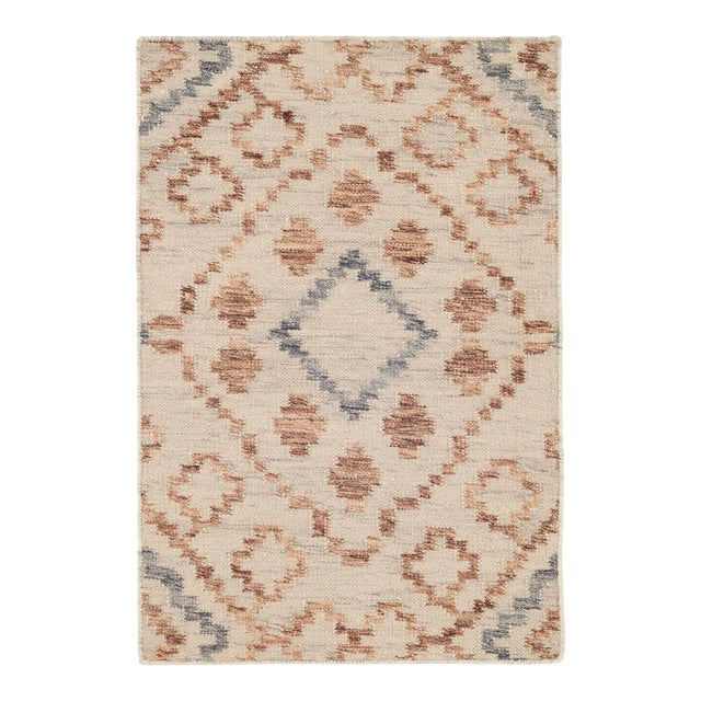 Kit Kemp for Dash & Albert Jelly Roll Sky Woven Wool Rug, 7' 6" x 9' 6" For Sale