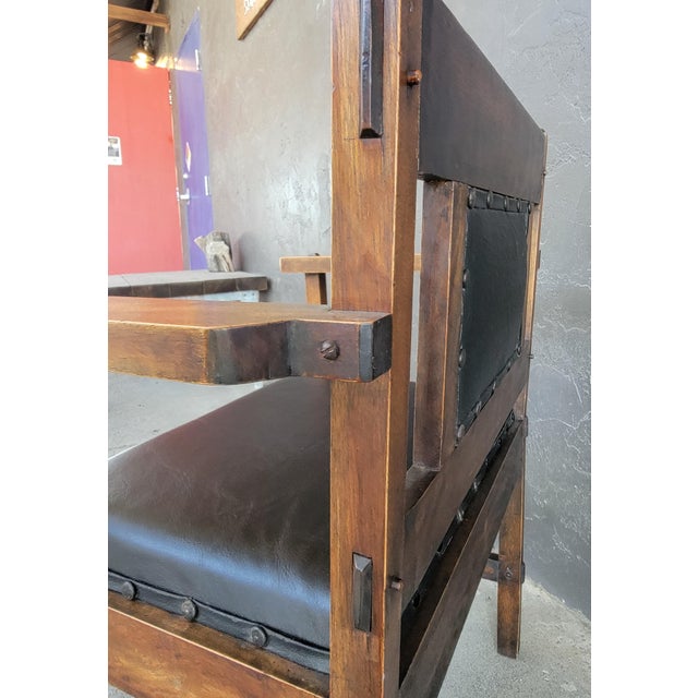 Mission / Arts & Crafts Armchair Circa. 1910 For Sale - Image 10 of 14