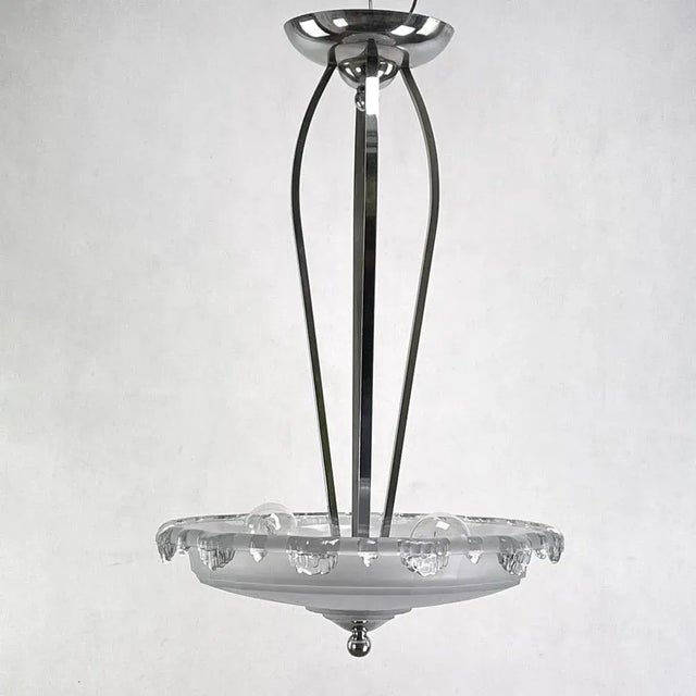 1920s Art Deco Ceiling Lamp from Ezan, 1920s For Sale - Image 5 of 9