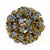 Modern 10k Yellow Gold Blue Topaz Cluster Ball Cocktail Ring Vintage For Sale - Image 3 of 7