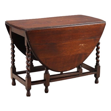 Small Antique English Table in Walnut and Painted Oak, 1800s For Sale