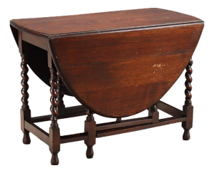 Small Antique English Table in Walnut and Painted Oak, 1800s