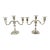 Pair of Vintage BMF Silver-Plated Three-Arm Candelabra, West Germany, Circa 1960s For Sale