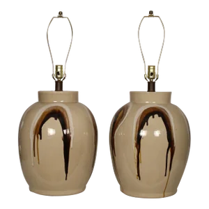 Mid 20th Century Large Scale Jane and Gordon Martz Style Lamps - a Pair
