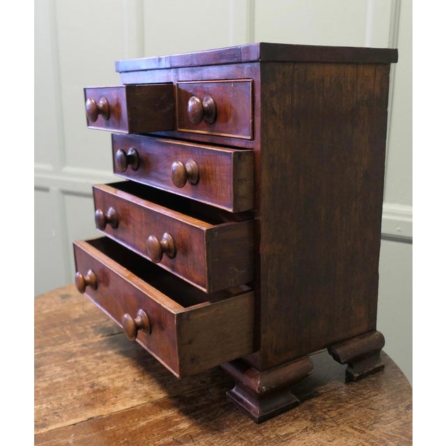 Brown Victorian Miniature Chest of Drawers For Sale - Image 8 of 9