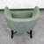 Mid Century Danish Modern Lounge Chair Armchair Green Arms MCM Denmark Lowback For Sale - Image 10 of 12