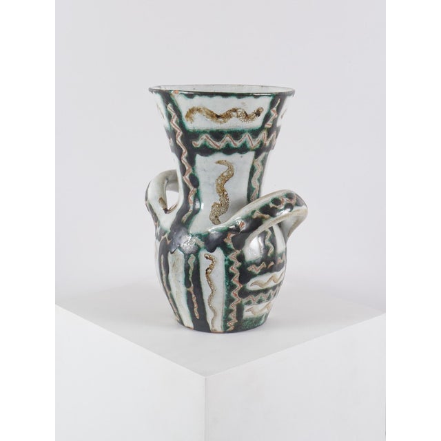Robert picault (1919 - 2000) vase france, circa 1960 ceramic signed "rp" on the base h: 28 cm / w: 22 cm / d: 18 cm...