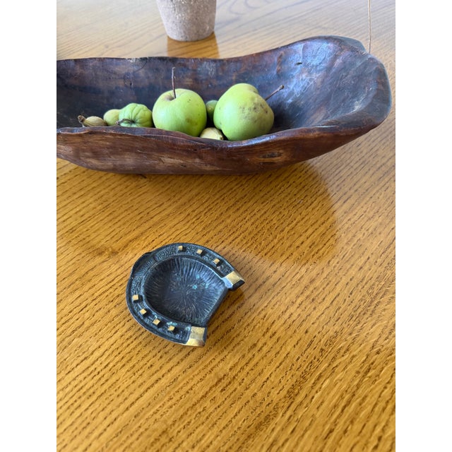Metal Brutalist Horseshoe Ashtray in Bronze, 1950s For Sale - Image 7 of 18