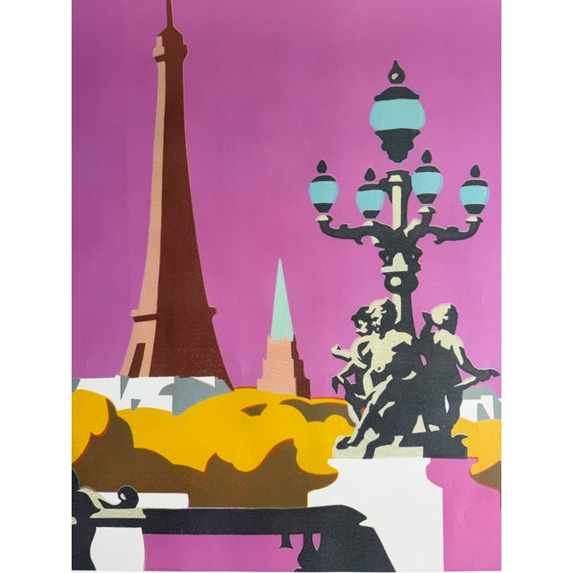 Paul Catherall, Eiffel Tower, Paris, Copyright TfL 2008, Printed in Uk For Sale - Image 14 of 15