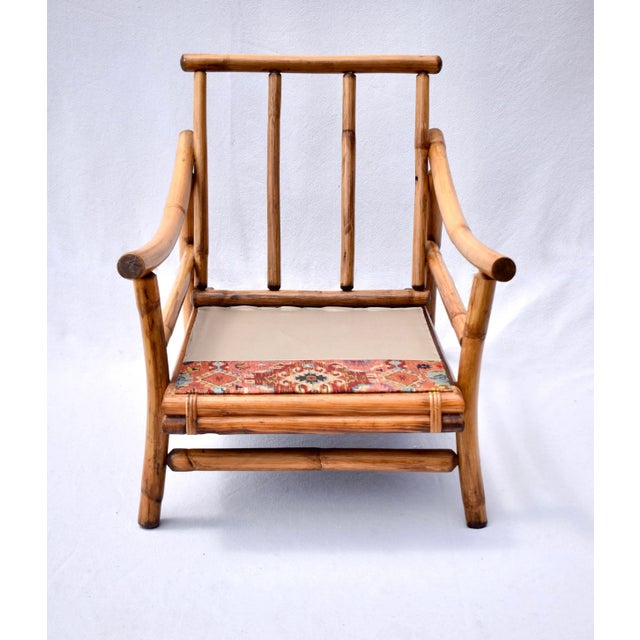 1960s Ficks Reed Pagoda Rattan Chairs & Table Set- 3 Pieces For Sale - Image 12 of 12