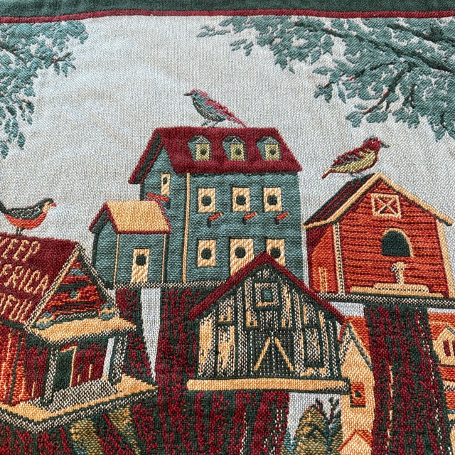 Farmhouse Bob Timberlake America the Beautiful Birds & Tree Woven Tapestry Blanket For Sale - Image 3 of 10