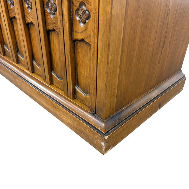 Wood Vintage Drexel 1960's Esperanto Record Cabinet With Slate Top For Sale - Image 7 of 9