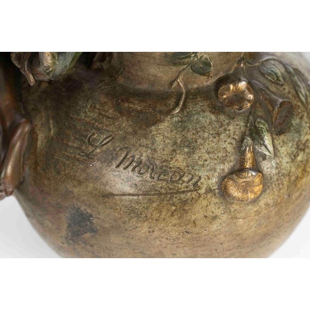 Napoleon III Regule Vases by L. Moreau, 1800s, Set of 2 For Sale - Image 6 of 11