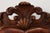 Wood Louis XV Style Root Veneer Mirror with Scalloped Curved Frame and Oister Crest, 1800s For Sale - Image 7 of 11