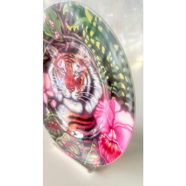 Fitz and Floyd Exotic Jungle Tiger Plate For Sale In Palm Springs - Image 6 of 8
