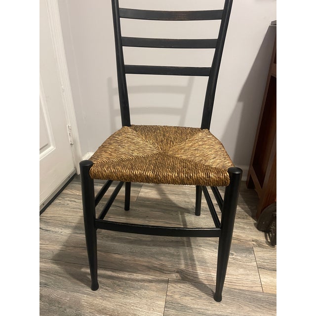 Mid-Century Modern Attributed to Gio Ponti Model 646 "Leggera" Chair for Cassina – Pristine Rush Seat For Sale In Nashville - Image 6 of 8
