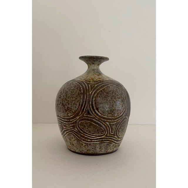 Mid-Century Modern Handcrafted Ceramic Vase For Sale - Image 3 of 5