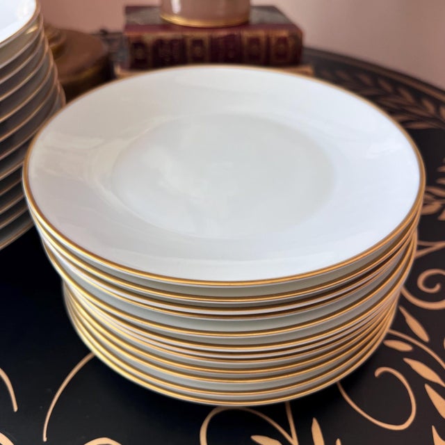 Ceramic 1970s Rosenthal Germany "Ascot" China // partial service for 12 // contemporary // classic // Fine China // vintage china set // gold band - 36 pcs For Sale - Image 7 of 9