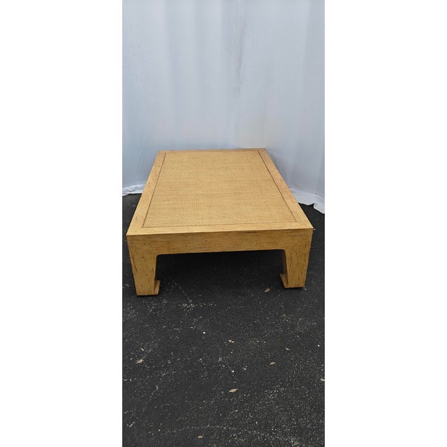 Mid 20th Century Ming Rattan Coffee Table For Sale - Image 4 of 4