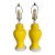 Pair Vintage MCM Yellow Crackle Glaze Ceramic Ginger Jar Table Lamps For Sale
