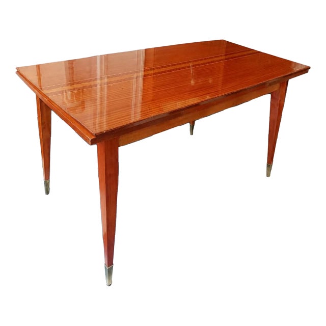 Mid-Century Coffee Table with Compass Legs, 1950s For Sale