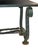 Elegant French 1940's coffee table with a hand‑wrought iron base in a rich verde gris patina, highlighted by gilt accents...