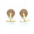 Contemporary 1970s Pair of Bvlgari, Tricolor Gold Cirlcle Cufflinks For Sale - Image 3 of 4
