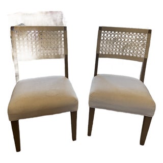 Coastal Cream Chair Set of Two (Dining/Extra Seating) For Sale
