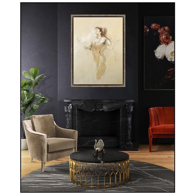 Message us to inquire about custom framing options! (Included for free with every purchase) The artwork here, "Dancing in...