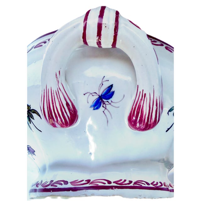 Vintage Handpainted Fruit & Floral Lidded Tureen For Sale - Image 11 of 12
