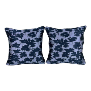 Set of Two Dedar “Be Bop a Lula” Cushions in Notturno