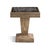The Side Table with Stone Top brings together solid shapes and natural materials. Its sturdy pedestal base and compact...