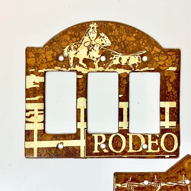 1980s 1980s Vintage Southwestern Americana Themed Light Switch and Socket Covers - Set of 6 For Sale - Image 5 of 10