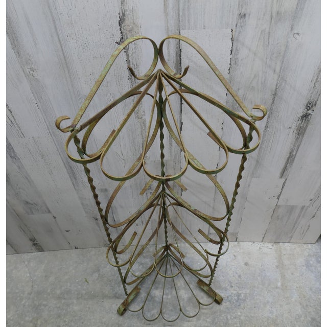 Vintage Wrought Iron Corner Garden Shelf Chairish