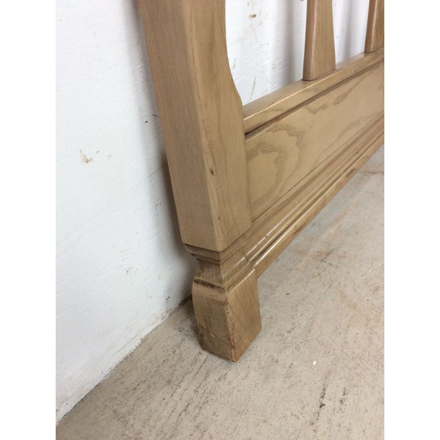 Mid Century Modern Headboard & Footboard With Limed Oak Finish For Sale - Image 10 of 12