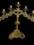 Gold 19th Century Brass Church Candelabras, Set of 2 For Sale - Image 8 of 12