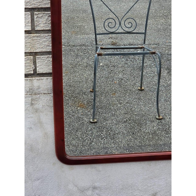 1920 Mahogany Round Edge American Mirror. For Sale - Image 4 of 17