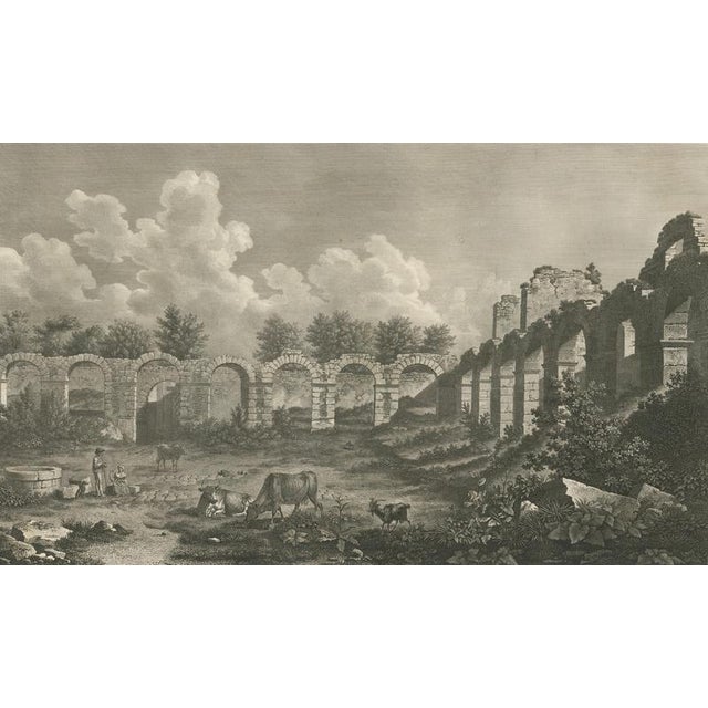 Louis-Pierre Baltard, View of the Ruins of the Hunt Architectural Ruins, 1803, Copperplate Engraving For Sale - Image 4 of 9