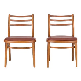 Mid-Century Modern Czechoslovakian Dining Chairs, 1960s, Set of 2 For Sale