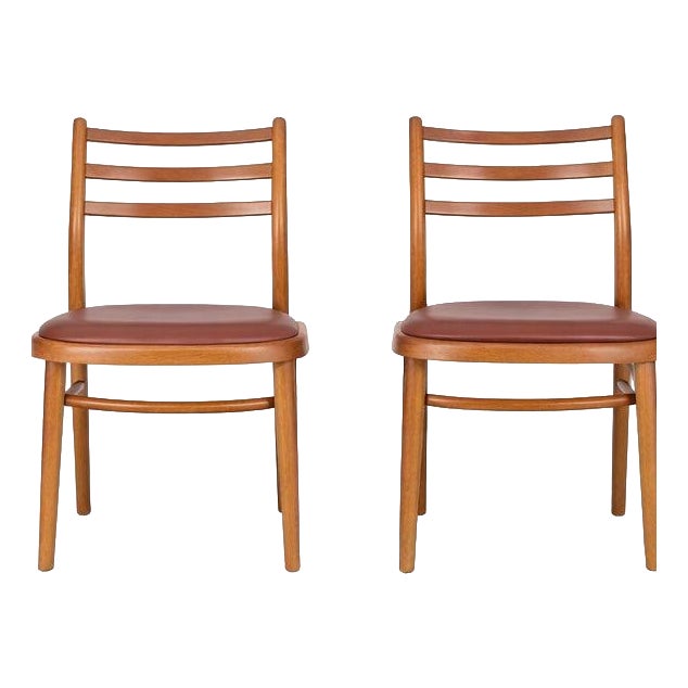 Mid-Century Modern Czechoslovakian Dining Chairs, 1960s, Set of 2 For Sale