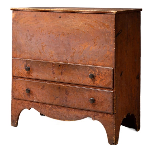 Antique Vermont Grain Painted Blanket Chest For Sale