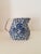 1980s Vintage 1980s Chinoiserie Blue & White Ceramic Beverage Pitcher For Sale - Image 5 of 5